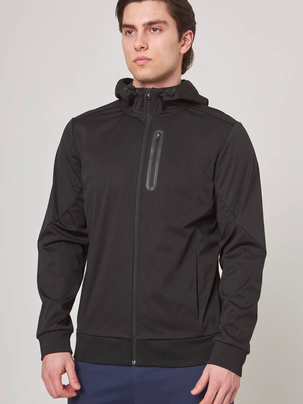 Mondetta Black Hooded Windbreaker Jacket